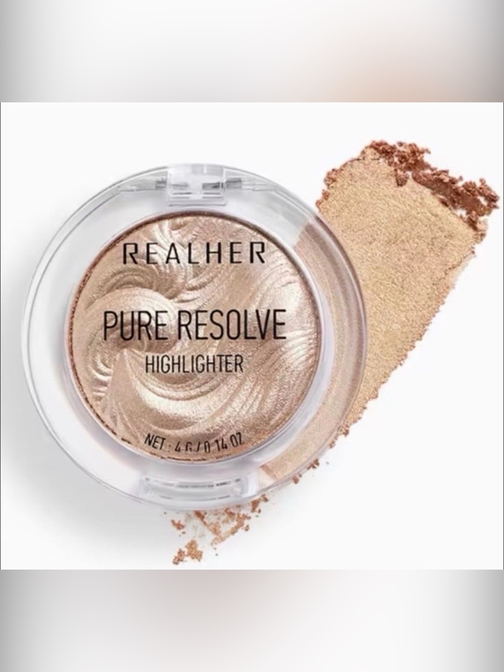 2 X REALHER NIB Highlighter Pure Resolve in Champagne